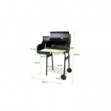 99513 LUND Gratar BBQ cu afumatoare si termometru..